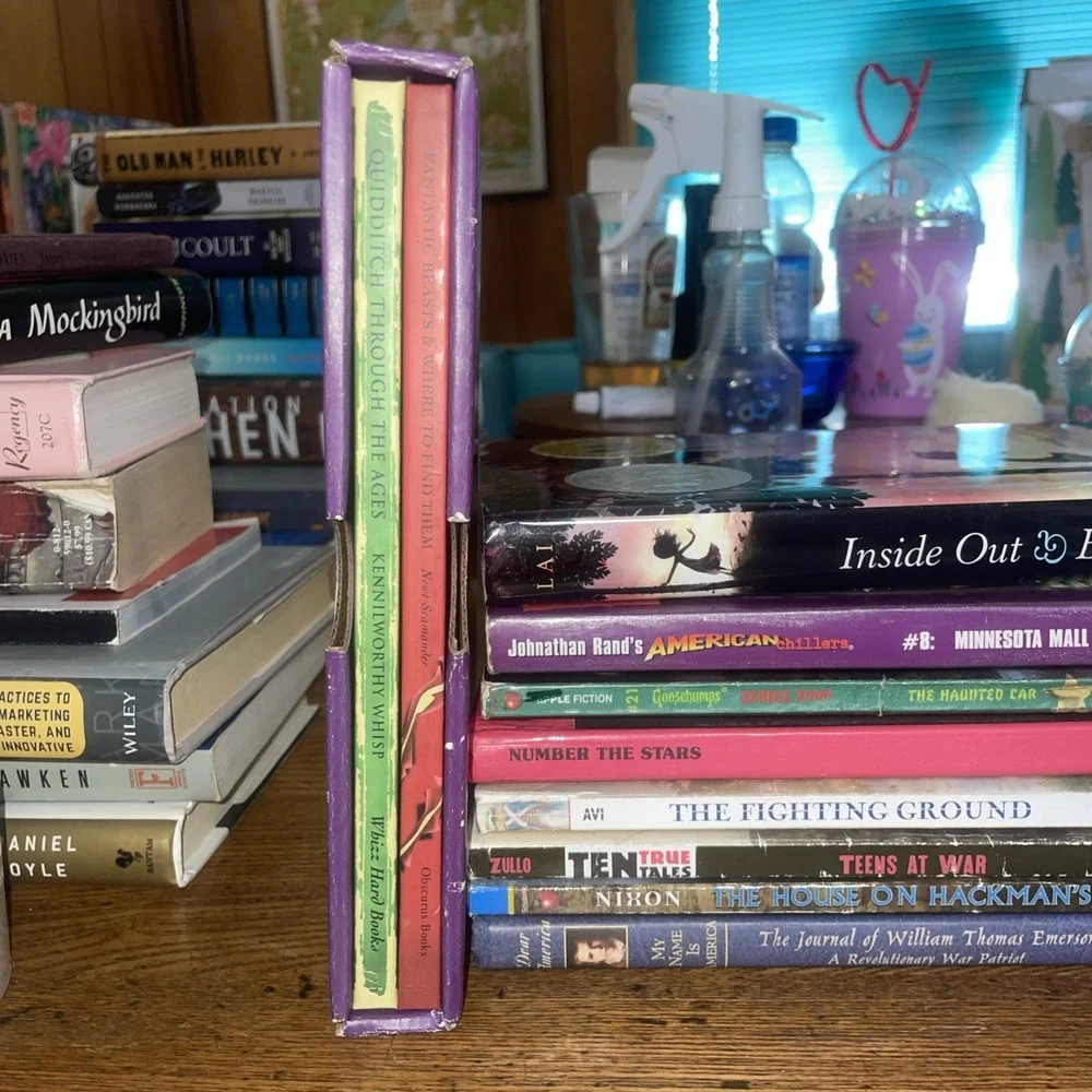 Stack Of Young Reader Chpt Books - Goosebump A. Chiller Newberry Winners Rowling